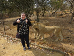 Clare on Safari