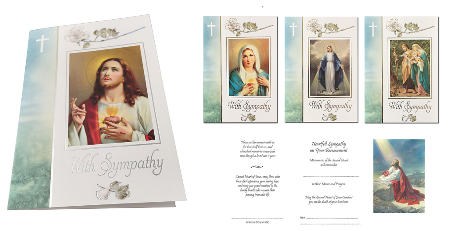 Sympathy Mass cards, Missionaries of the Sacred Heart