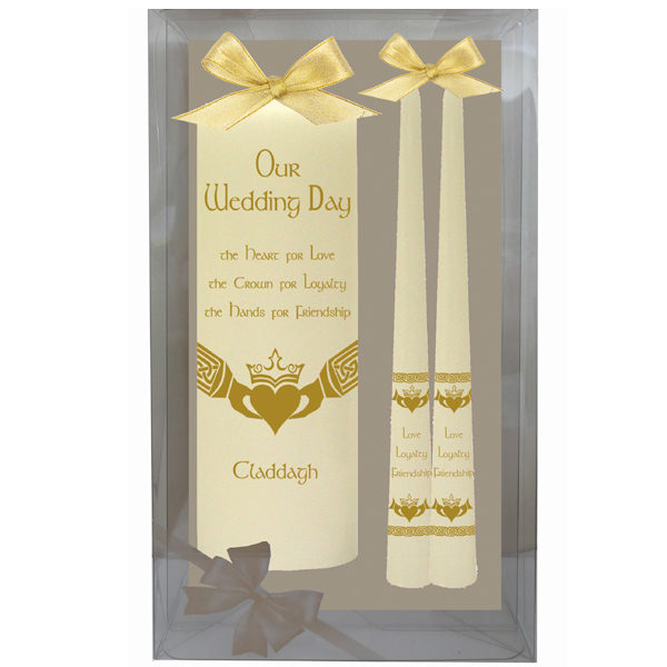 Ivory Claddagh Wedding Candle