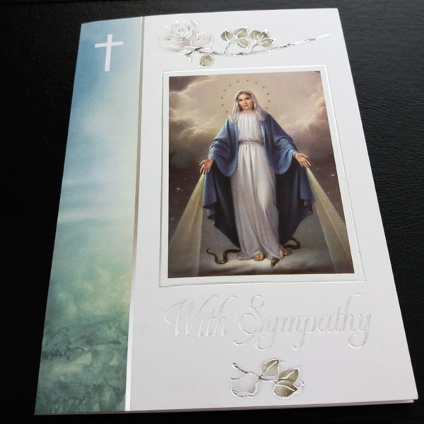 Religious Sympathy Mass Card, Catholic Mass Cards, Missionaries of the Sacred Heart