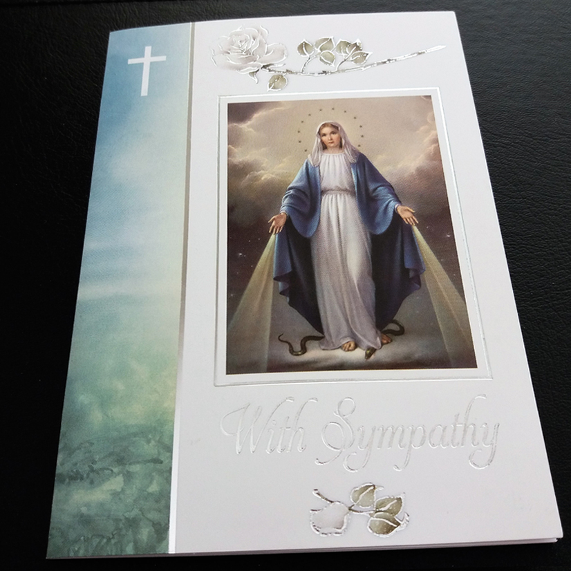 religious sympathy mass card missionaries of the sacred heart