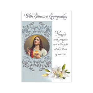 with sympathy Mass card Jesus