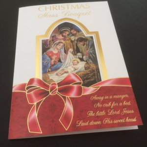 Christmas Mass Bouquet Card