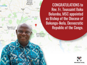 Missionaries of the Sacred Heart, MSC Missions, MSCs in Africa, missionary work in Africa, MSCs in the Congo, missionary work in the Congo, Rev Fr Toussaint Iluku Bolumbu MSC, Bishop-Elect Toussaint Iluku Bolumbu MSC