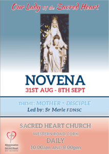 SC Missions, Missionaries of the Sacred Heart, Novena to Our Lady of the Sacred Heart, OLSH Novena, Sacred Heart Church Cork, Sacred Heart Church Western Road, Sacred Heart Parish Cork, Sacrament of Reconciliation, Sacrament of Anointing, Mass of Healing, missionary work, prayer of Our Lady of the Sacred Heart, prayer to Our Lady