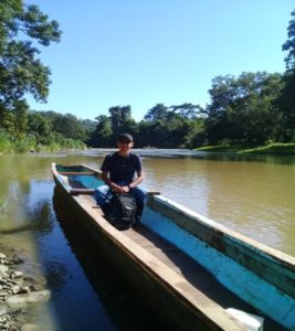 boat on the river in Nicaragua