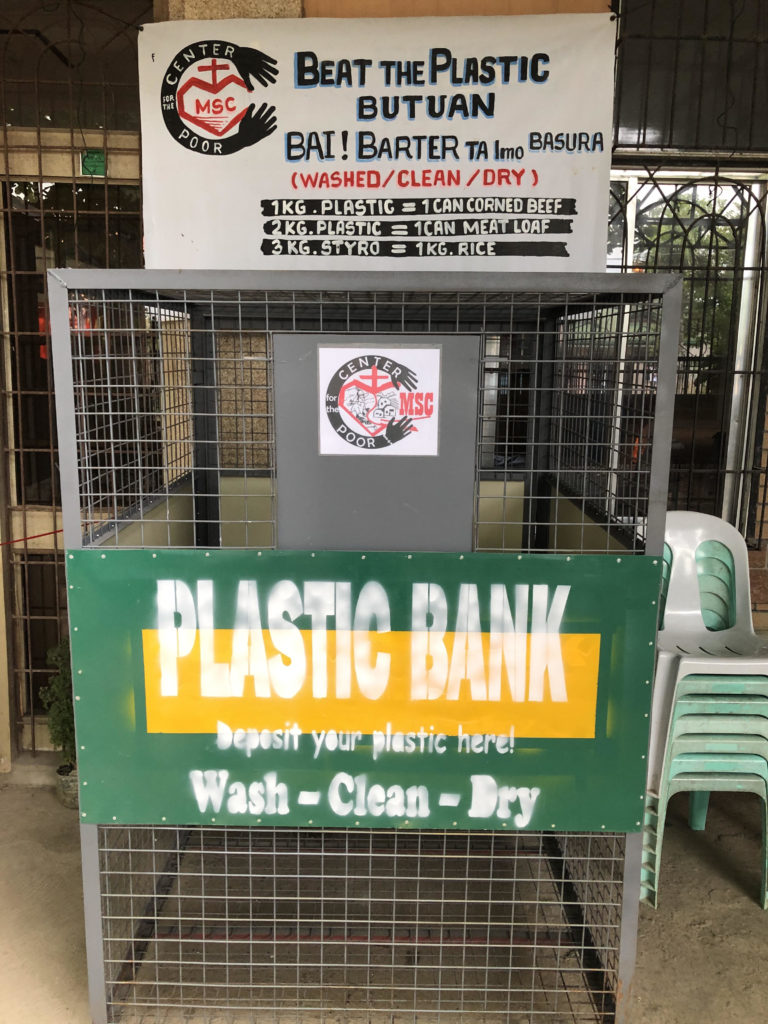 Plastic bank collection point Missionaries of the Sacred Heart