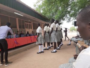 Pupils at Loreto Rumbeck being addressed by US ambassador Mr. Thomas Hushek