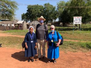 Fr Alan arriving in South Sudan
