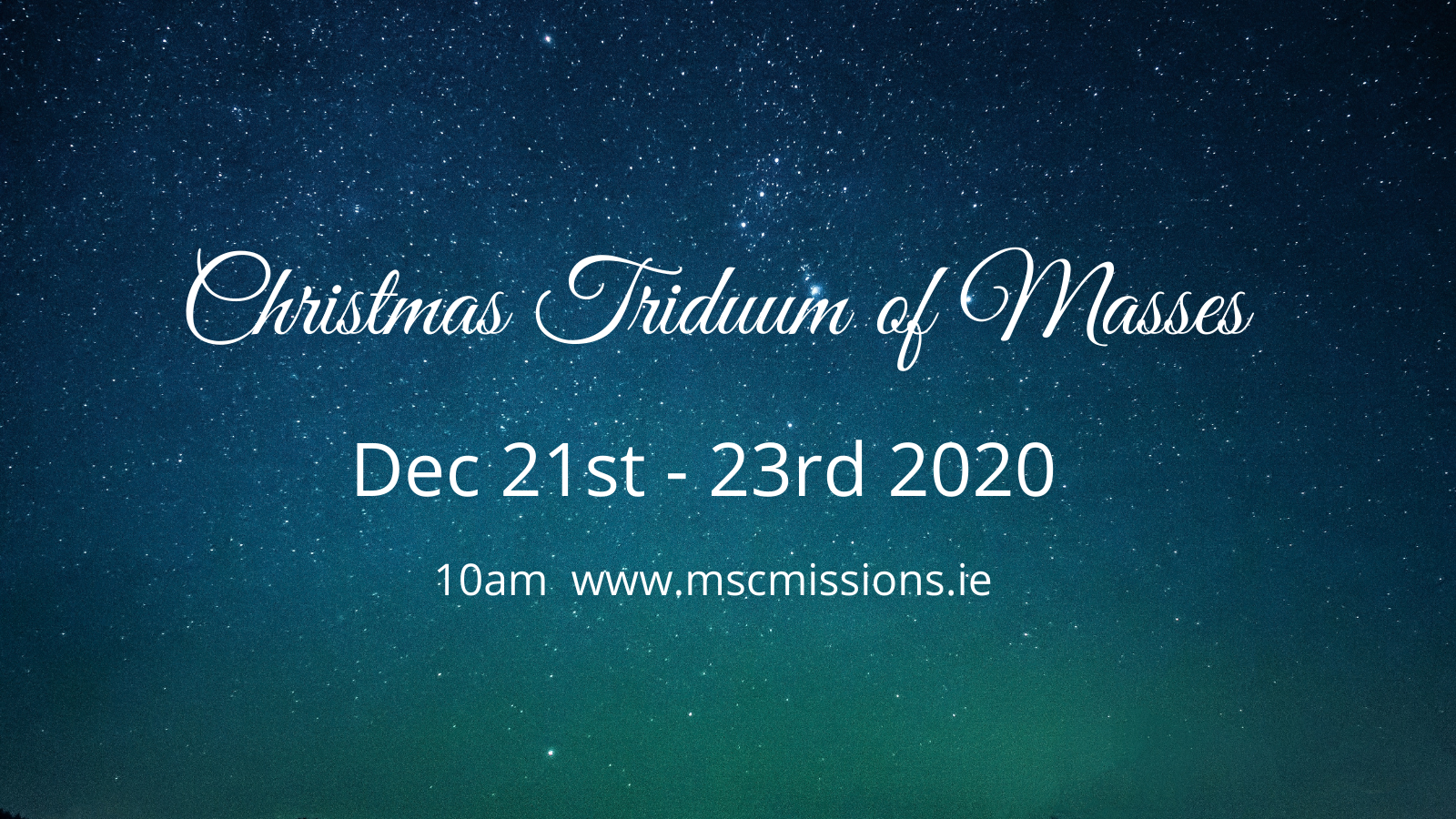 Christmas Mass times at Sacred Heart Church