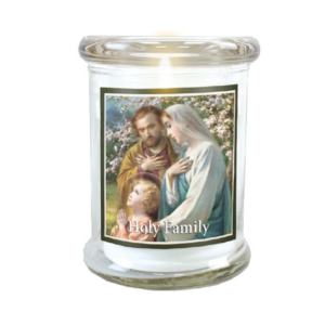 Holy family led candle