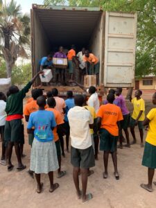 unloading the truck