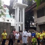 The blessing of the new water system at the OLSH clinic in Marigondon, in the Philippines. (Image via @mscmissionphil on Facebook.)