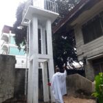 The blessing of the new water system at the OLSH clinic in Marigondon, in the Philippines. (Image via @mscmissionphil on Facebook.)