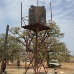 The solar-powered water tank for the new OLSH garden in Aluakluak, funded by the Irish Province of the Missionaries of the Sacred Heart.