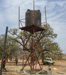 The solar-powered water tank for the new OLSH garden in Aluakluak, funded by the Irish Province of the Missionaries of the Sacred Heart.