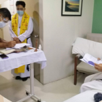 Fr Gerwin Mendoza Lumanglas MSC, of the Philippine Province, making his perpetual profession in May 2021. (Image via https://www.misacor.org.au.)