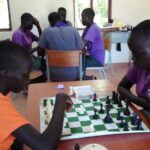 Chess and Scrabble championships at Loreto Rumbek. "The students love competitions," writes Fr Alan Neville MSC.
