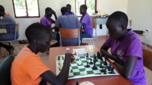 Chess and Scrabble championships at Loreto Rumbek. "The students love competitions," writes Fr Alan Neville MSC.