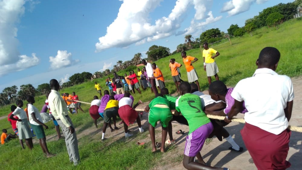 A tug of war at the Loreto Rumbek Sports Day.