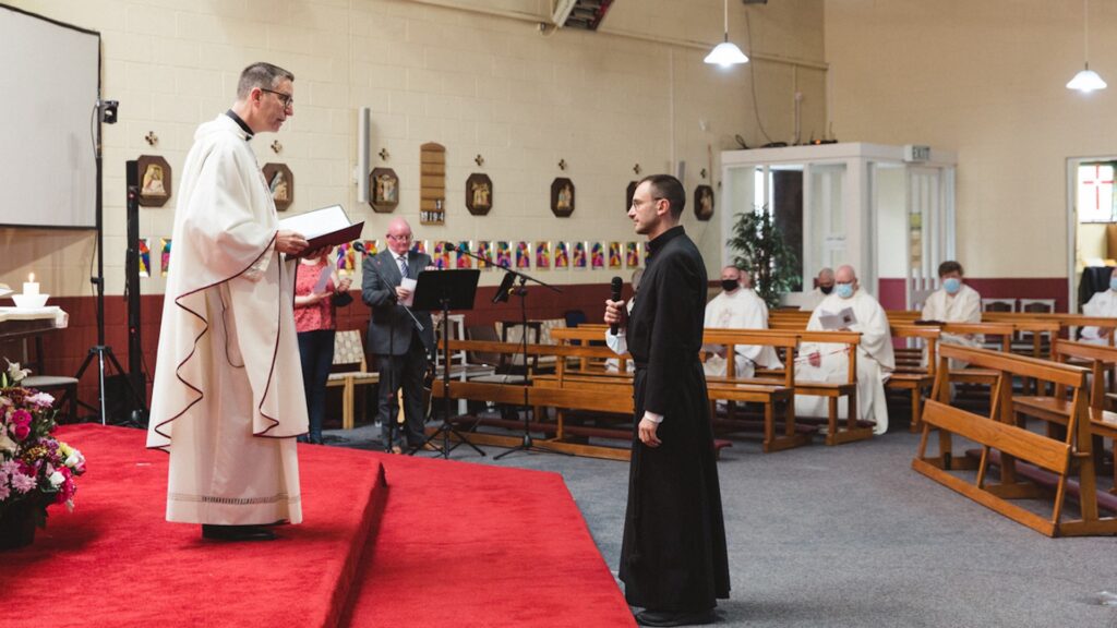 Irish Provincial Leader Fr Carl Tranter MSC celebrated Br Giacomo's Perpetual Profession ceremony at the Sacred Heart Church, Killinarden.