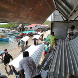 MSCs in the Philippines are working on a housing project to repair and build homes for over 330 households, where houses have been severely damaged, often completely destroyed, by Typhoon Odette. (Image via @mscmissionphil on Facebook.)