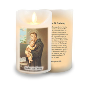 St Anthony led candle