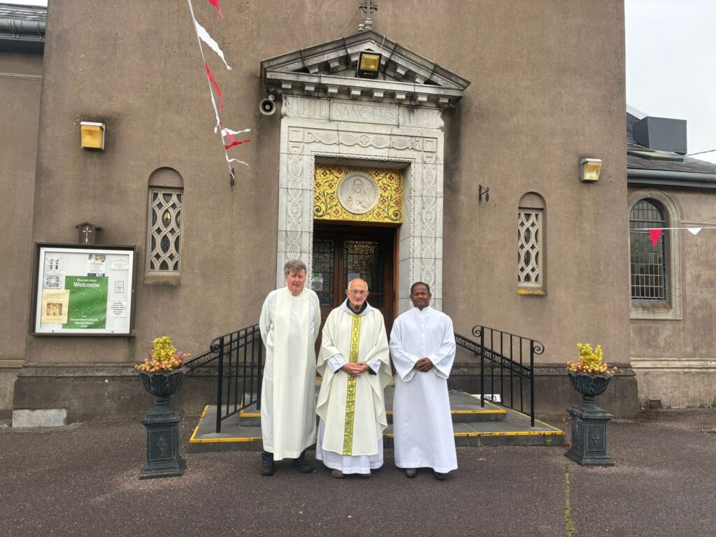 Fr John, Fr Patrick, and Fr Alix celebrate the 2026 Novena to Our Lady of the Sacred Heart, at the Sacred Heart Church on the Western Road, Cork.