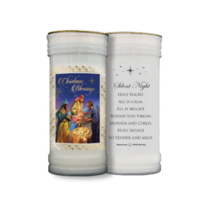 Christmas blessings candle