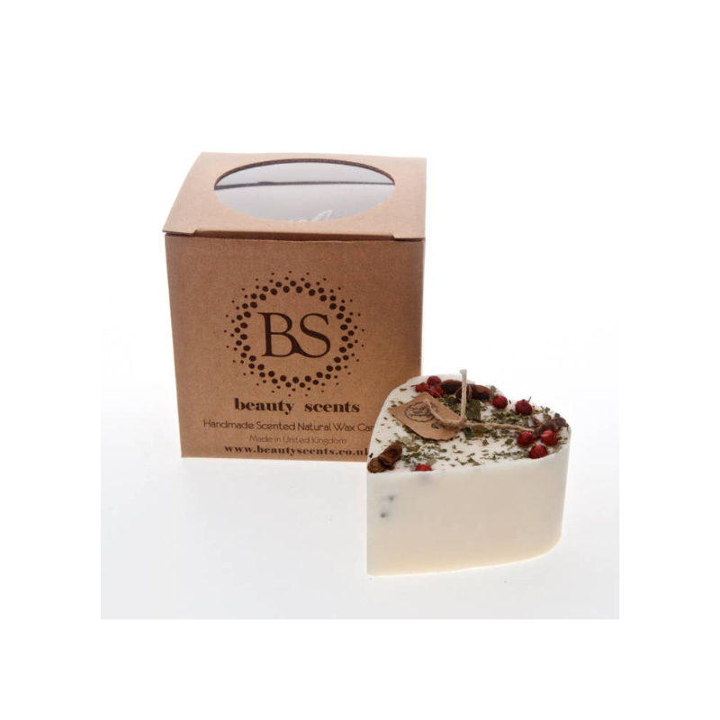 beauty scents candle heart
